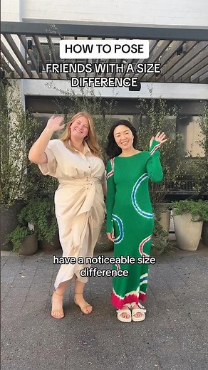 How to POSE 📸 Friends with a SIZE DIFFERENCE #howtopose #posingtips