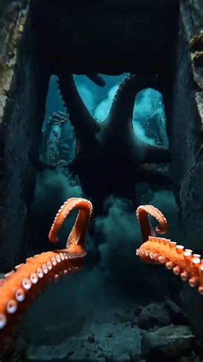 “POV: Octopus Camera Exploring the Deep Ocean 🐙 | Real Underwater World Revealed!” #shorts