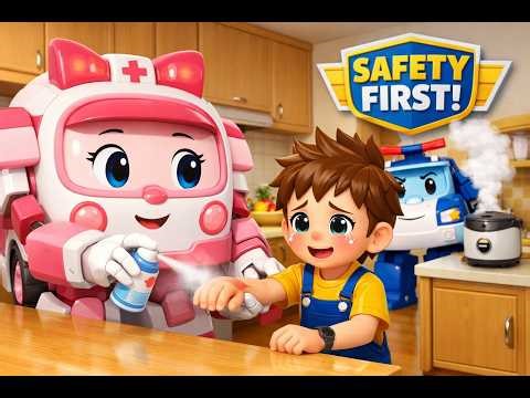 Kitchen Safety First: Steam Burn Prevention 🚔 | Robocar Poli Rescue Team | Kids Safety Cartoons