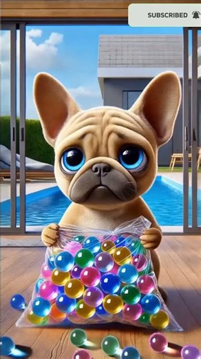 Dog's EPIC Pool Transformation! From Water to GIANT Orbeez Ball Pit! 🤯💦 #dog #funny #cute #pets