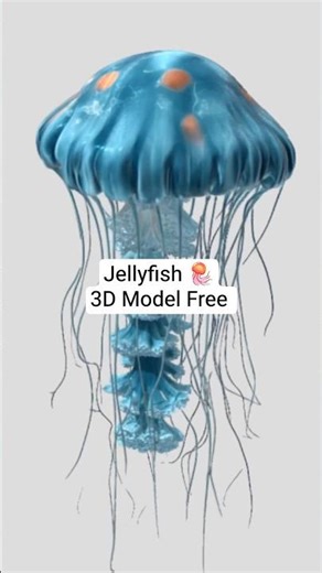 free 3d models | jellyfish | ocean | 3d models - blender tutorial #3d #model