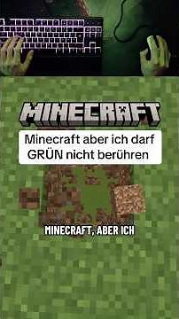 Minecraft aber ich darf GRÜN nicht berühren… #minecraft #gaming #shorts #challenge