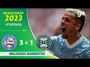 BAHIA 3 X 1 CORITIBA | MELHORES MOMENTOS | 4ª RODADA BRASILEIRÃO 2023 | ge.globo
