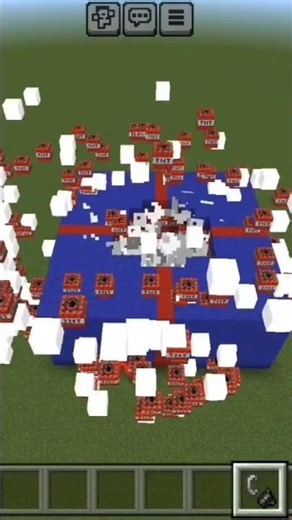 tnt gift blast in Minecraft #shorts #gaming