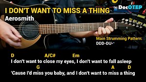 312K views · 4.6K reactions | I Don't Want to Miss a Thing - Aerosmith (Guitar Chords Tutorial with Lyrics) | Doc OTEP Studio | Facebook