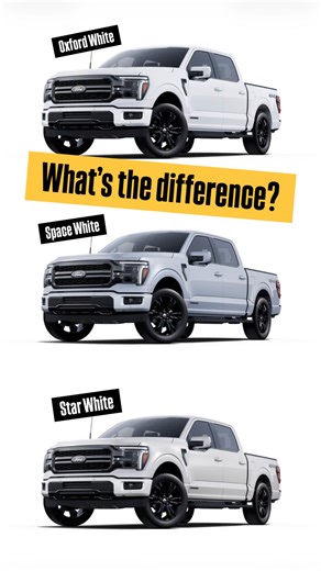 Daniel Higgins on Instagram: "This year, I am going to sharing some Facts about Fords on Fridays. Starting today with a question I get a lot: What’s the difference between this White ⚪️ and that White ⬜️ when it comes to Ford vehicles? Which do you prefer? What else do you wanna know? I may just make a #FordFactFriday video about it. 🎬 #SandersonFord #OxfordWhite #SpaceWhite #StarWhite"