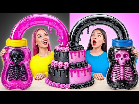 Black vs Pink Cake Decorating Challenge | Funny Food Hacks by Multi DO Joy