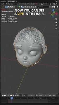 Make Realistic Hair in Blender (Super Easy Method) | Blender Tutorial | #hair #3dhair #furr