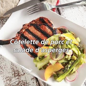 Côtelette de porc du Québec et asperges - Recette de Max l'Affamé