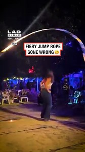 Fiery jump rope gone wrong 😱 | LADbible New Zealand