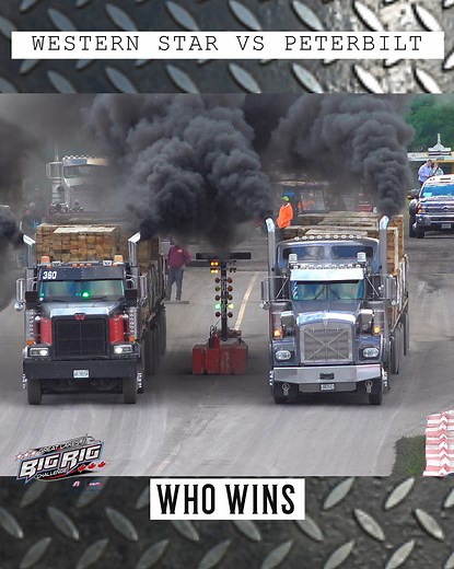 Loaded Dowwn Uphill Semi Drag racing Western Star vs Kenworth. Great Lakes Big Rig Challenge. #westernstar #kenworth #diesel #trucking | BUILT Diesel MAFIA