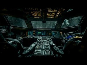 Radio Chatter Chapter 1: Spaceship Cockpit Under the Rain Sci-Fi Ambiance for Sleep Study Relaxation