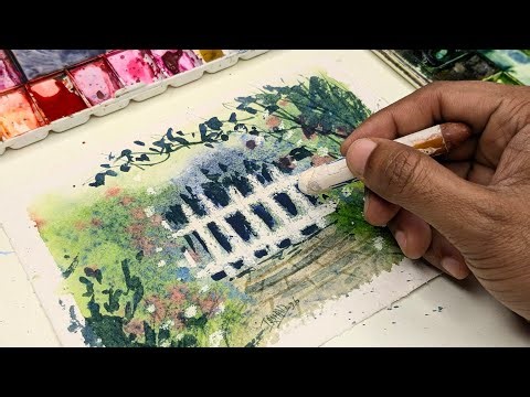 STOP Using Masking Fluid! 🛑🖍️ White Crayon Watercolour Hack | Watercolor Tips 