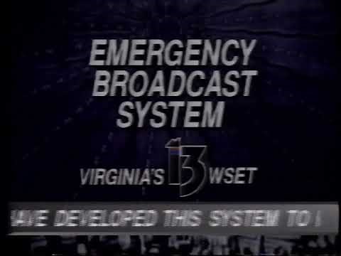 Emergency Broadcast System (EBS) test on WSET, c. 1992
