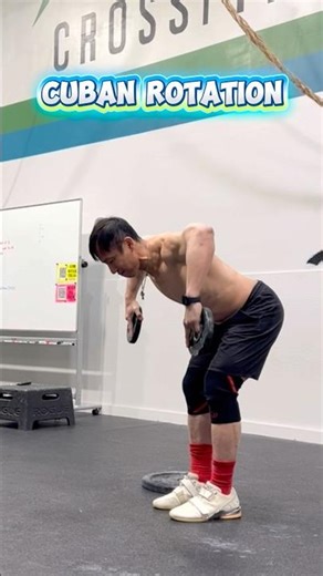 Bent Over Cuban Rotation