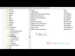Disable administrative shares via Registry Editor in windows 10