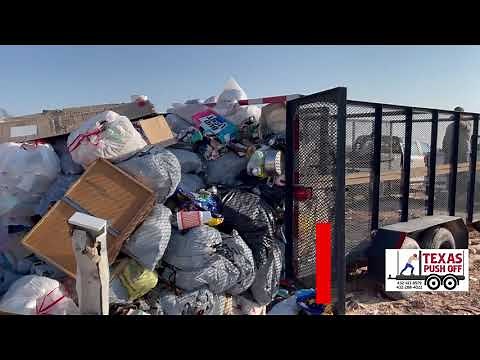 Texas Push Off Trailer - A Zero Labor Trash Removal Solution