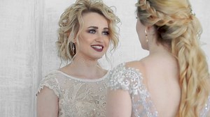 Two Girls in Wedding Dresses. Stock Video - Video of femininity, couple: 117628617