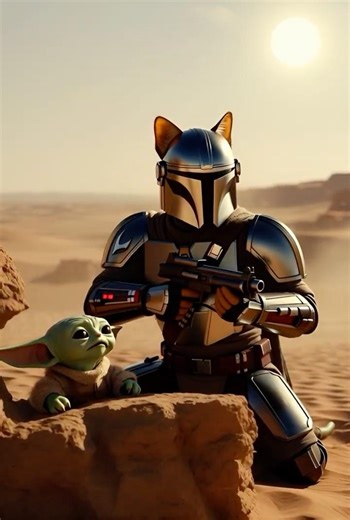 The Mandalorian & Grogu – Cat Edition 🐾 #cats #trailer #starwars #grogu #mandalorian