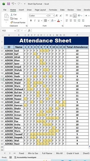 Attendance Sheet in Excel – Easy Step-by-Step Guide