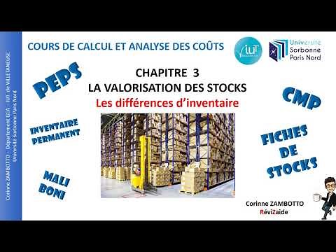 Cours de comptabilité de gestion - Fiche de stock - Les différences d'inventaire - GEA