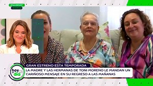 Estreno cargado de emoción para Toñi Moreno en 'Hoy en día'