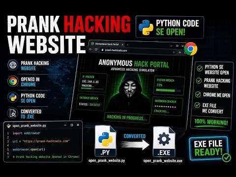 hacking prank useing python with EXE file!!!