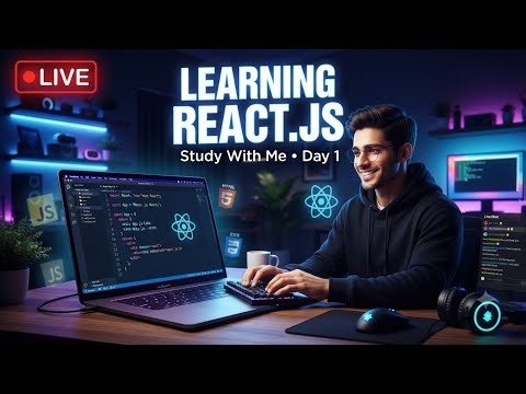 🔴 LIVE | Learning React.js from Scratch 🚀 | Day 1 | Code Along & Study With Me #reactjs