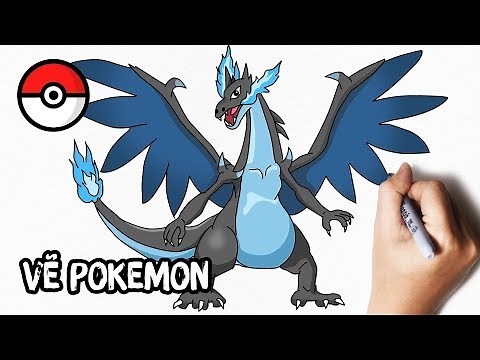 Cách Vẽ Pokemon Mega Charizard X | How To Draw Pokemon Mega Charizard X Step By Step