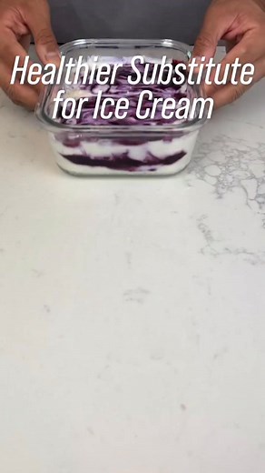 Here’s an easy, healthier substitute for Ice Cream, Blueberry Cheesecake flavour! 6 ingredients, creamy, low calorie and high protein. The cottage cheese hype might just be real! 👇🏼 - “Ice Cream” Mix: • 2 cups (16oz) cottage cheese (I use 2-4% fat) • 3 tbsp light cream cheese • 1/4 cup low calorie maple syrup OR any sweetener • 1 scoop vanilla protein powder (I use whey) - Blueberry Mix: • 1 cup frozen blueberries • 1 tsp honey OR any sweetener - Directions: • Add all “Ice Cream Mix” ingredien