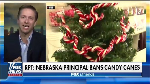 A Nebraska principal tries to ban candy canes, claiming the "J" shape stands for Jesus - Mike Slater slams the idea | Fox & Friends