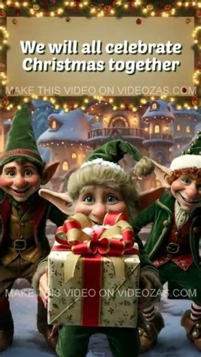 video invitation christmas with santa claus and the elves