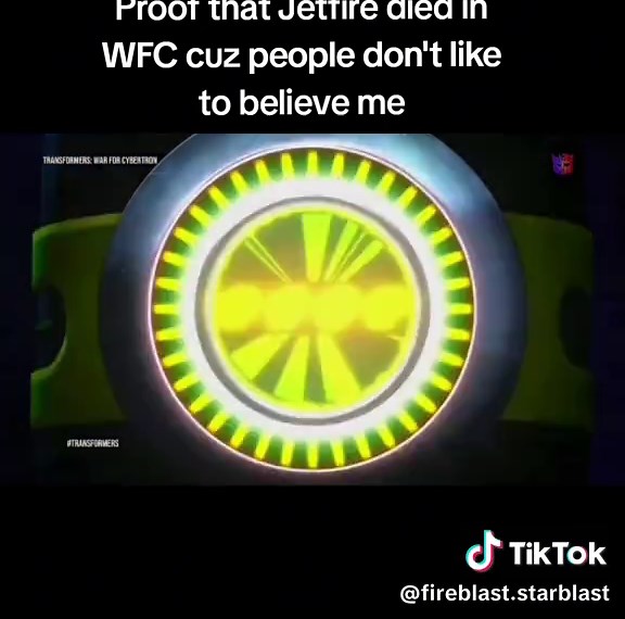 Prueba de la muerte de Jetfire en WFC