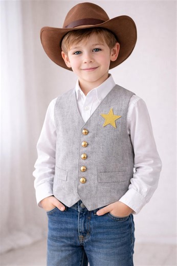 Hippi Western Vest & Sheriff Vests Bundle Cowboy Vest Sewing Patterns Cosplay Costume (PDF Download, Sizes 4-10) - Etsy