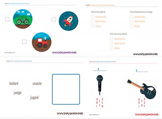 50 fichas de lengua para imprimir gratis - Pequeocio