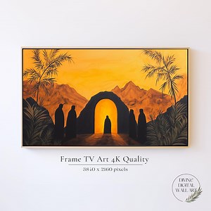 Easter Frame TV Art, He is Risen Wall Art, Christian Art, Catholic Frame Tv Art, Empty Tomb Art Frame Tv, Religious Art, Frame TV Bible Art - Etsy