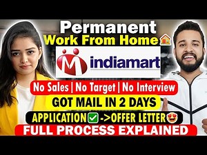 🔴INDIAMART PERMANENT WORK FROM HOME JOB | FRESHERS GRADUATES🔥 | FULL INTERVIEW | NO SALES🔥