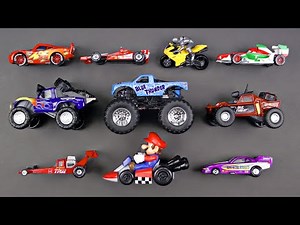 Learning Sports Vehicles for Kids with Disney Cars & Trucks, Hot Wheels, Matchbox, Tomica トミカ Mario
