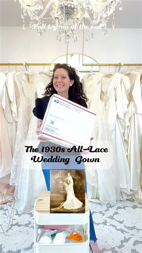 Wait Until you see this 1930s All-Lace Wedding Gown