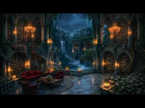 You're Studying in the Spring Library Ambience | Dark Academia Music for Writing & Relax, Focus