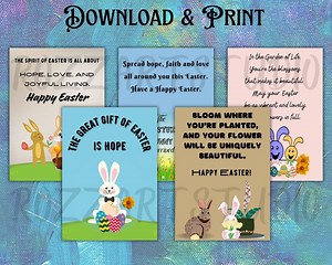Cute Easter Bunny Greeting Card - Etsy UK