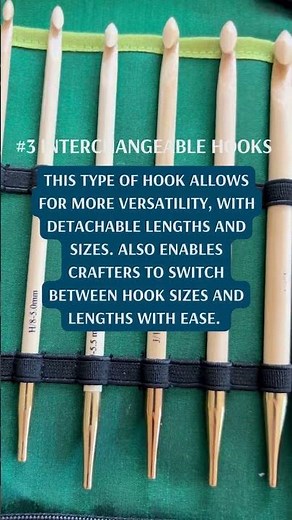 The Different Types of Tunisian Crochet Hooks #crochet #tunisiancrochet #crochethooks