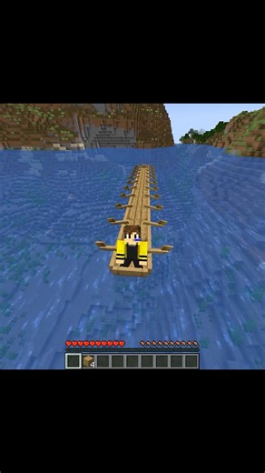 Minecraft But I Built a Longest Boat… 😳 #minecraft #shots #ytshorts #gaming #minecraftgameplay
