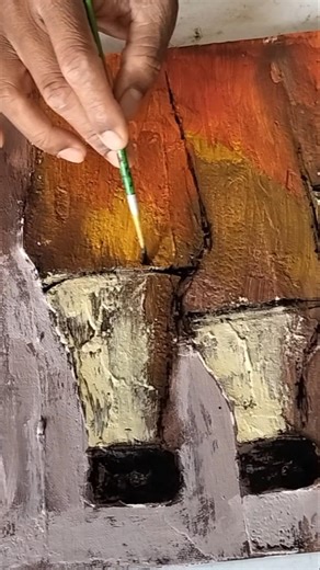 Rustic Trio: Textures of Earth & Time #texturedabstractart #abstractacrylicpainting