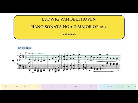 Beethoven, Piano Sonata No.7 in D major, Op.10-3 (Solomon)