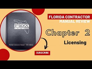 Florida Contractors Manual Chapter 2 Review for the Business and Finance Exam