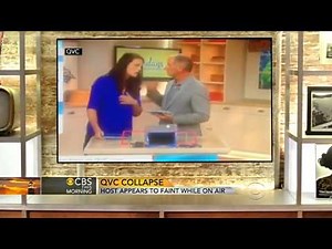 QVC host appears to faint while on-air
