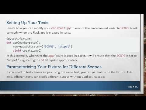 How to Test Blueprints Registered in Different Scopes in Flask