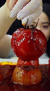 One Bite Whole Tomato #challenge #onebitechallenge | MMM ASMR