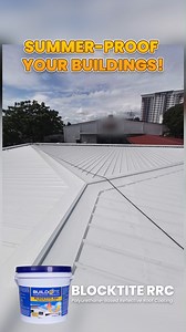 BLOCKTITE RRC is a white polyurethane-based reflective roof coating specially formulated to reflect sunlight and reduce heat transfer on roofs. It has a self-cleaning property, excellent UV-resistance, color-retention, and waterproofing qualities. #Homeinsulation #Roofcoating #Roofingsystem #HVAC #Energysaving #Roofing #Roofingpaint #Paintingroof #Roofingservice #roofguard #whiteroof | Buildrite Construction Chemicals